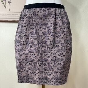 Y2k 2010s Pink Black Floral Lace Print Mini Skirt Coquette Sexy Romantic Fairy 8